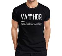 Vathor like a dad just way mightier Father's Day Viking gift t-shirt da uomo, nero, S