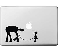 VATI Fogli smontabili Creativo la Bambina e Pet Decal Sticker Art Nero per Apple MacBook PRO Air Mac 13"15" Pollici/Unibody 13"15" Laptop inch