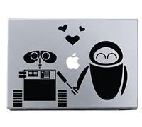 VATI Fogli smontabili Creativo Robot Amore Eve E Wall ? E Decal Sticker Art Nero per Apple MacBook PRO Air Mac 13"15" Pollici/Unibody 13"15" Laptop inch