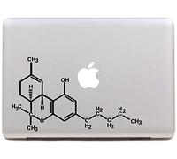 Vati fogli smontabili Monogram Chimica decalcomania del vinile autoadesivo della pelle Art nero per Apple Macbook Pro Air Mac 13"15" pollici/13 Unibody 15"Laptop Inch