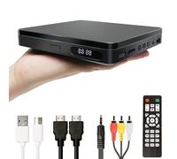 VATI Mini lettore DVD,Piccoli lettori DVD per TV,Lettori CD per la casa,All Region Free 1080P HD Compact DVD Player con cavi RCA/HDMI, telecomando, memoria breakpoint, PAL/NTSC integrato, ingresso USB