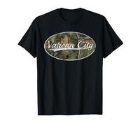 Vatican City Rome Italy Camo Vintage Distressed Maglietta