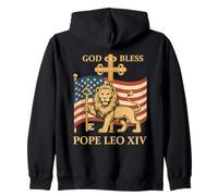 Vatican Pope Leo XIV - God Bless Pope Leo XIV Felpa con Cappuccio