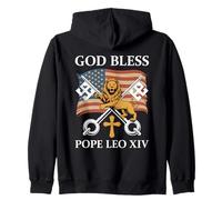 Vatican Pope Leo XIV - God Bless Pope Leo XIV Felpa con Cappuccio