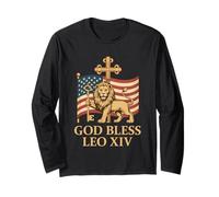 Vatican Pope Leo XIV - God Bless Pope Leo XIV Maglia a Manica