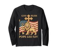 Vatican Pope Leo XIV - God Bless Pope Leo XIV Maglia a Manica