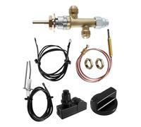 Vaticas Kit valvola di controllo di sicurezza per guasto della fiamma con kit di accensione a pulsante, adatto per griglie a gas, riscaldatori, bruciatori per braciere, bruciatori pilota