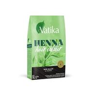 Vatika Henna Tinta henné per capelli, nero intenso, 100% senza ammoniaca, 6 sacchetti da 10 g ciascuno (totale: 60 g)