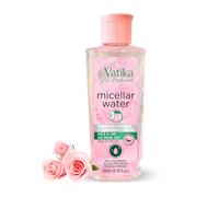 Vatika Naturals Acqua detergente micellare 200 ml I 3 in 1 detergente viso, struccante e bagliore cutaneo I dermatologicamente testato, infuso di acqua di rose, adatto per tutti i tipi di pelle