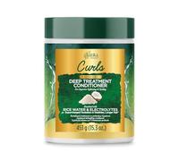 Vatika Naturals Curls Aquaboost, balsamo per trattamento profondo con acqua di riso ed elettroliti, idratazione, forza e lucentezza per capelli ricci, 453 g