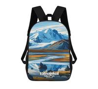 Vatnajokull National Park Iceland Zaino Per Bambini Stampato in 3D Zaino Scolastico Per Bambini Zaini Da Viaggio Per Bambini Borse Per Libri Ad Alta Capacità Zaino Per Bambini Zainetto 17inch