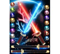VATOS 2 spade laser Ninja per bambini, LED Ninja Sword RGB 15 colori con custodia e effetti sonori da combattimento, giocattoli per sciabole laser ricaricabili tramite USB, per cosplay, Natale