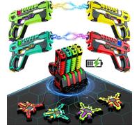 VATOS Aggiornamento Sincronizzazione dati Pistole laser Tag Gilet x4 Pistole elettriche a infrarossi Set di giochi di tiro Giocattolo per bambini Adolescenti Giochi per interni ed esterni