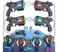 VATOS Pistole con tag laser a infrarossi ricaricabili Set x4 Gilet Dati SINCRONIZZAZIONE Pistole da tiro per interni ed esterni Gioco per bambini Ragazzi Regali