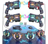 VATOS Pistolet Rechargeable avec données en Temps réel Sync-4 Pistolet Infrarouge avec 4 Gilets pour garçons et Filles de 6 à 12 Ans