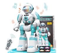 VATOS Robot telecomandato giocattolo per bambini, robot RC con cambio vocale e registratore, movimento manuale programmabile tipo C per ricaricare, regalo per ragazzi e ragazze