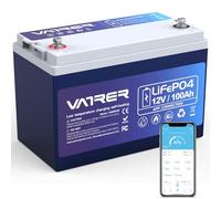 VATRER POWER 12V 100Ah Batteria Litio LiFePO4 Riscaldamento con 100A BMS -20℃ Batteria Ricaricabile a Bassa Temperatura 5000+ Cicli Profondi con Bluetooth Perfetta per RV, Camper, Off-grid, Solare