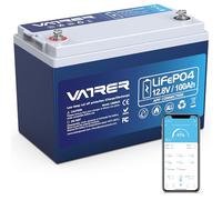 VATRER POWER 12V100Ah Batteria Litio APP Bluetooth LiFePO4 con 100A BMS 1280W Batteria Ricaricabile 5000+ Cicli Profondi Perfetta per RV, Camper, Off-grid, Solare