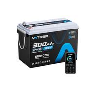 VATRER POWER Batteria LiFePO4 12,8V 300Ah Bluetooth | BMS Smart 200A·3840Wh Energia Utilizzabile·5000+ Cicli·Fotovoltaico,Camper & Backup