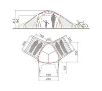Vaude Badawi 4P - tenda da campeggio Beige 4