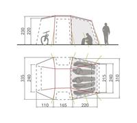 Vaude Drive Van XT 5P - tenda preingresso per camper Beige 5