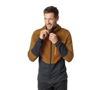 Vaude Me Monviso Grid Fleece - giacca in pile - uomo L Brown/Black man Recycled Materials,Grüner Knopf