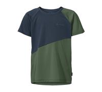 Vaude Moab II K - maglia ciclismo - bambino 134/140 Blue/Green junior Fair Wear Foundation,Bluesign,Myclimate,Recycled Materials,Vaude Green Shape,Grüner Knopf