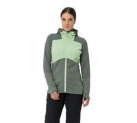 Vaude Monviso Hooded Grid W - felpa in pile - donna 36 Green/Light Green woman Recycled Materials