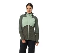 Vaude Monviso Hooded Grid W - felpa in pile - donna 38 Dark Green/Light Green woman Recycled Materials