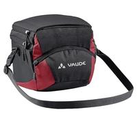 VAUDE Ontour Box M (Klickfix Ready), Borse per Manubrio Unisex-Adulto, Black/Carmine, Taglia Unica