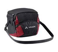 VAUDE Borsa manubrio OnTour Box M – impermeabile per bici da viaggio – Nero/Rosso 4 L