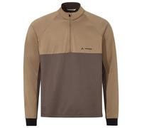 Vaude - Qimsa Halfzip L/S Shirt - Maglietta da ciclismo S marrone/beige