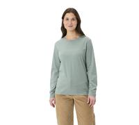 Vaude Wo Logo LS - maglia a maniche lunghe - donna I40 D36 Light Green/Light Green woman Grüner Knopf,Cotone Organico/Biologico,Global Organic Texile Standard,Made In Eu,Vaude Green Shape