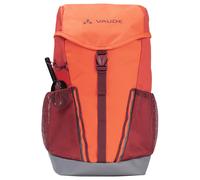 VAUDE Zaino per bambini Puck per ragazzi e ragazze in rosso,comodo zaino da trekking per bambini da 10L,zaino per la scuola con copertura antipioggia e lente d'ingrandimento,ampio spazio di