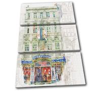 Vaudeville Theatre Paint Architecture TREBLE TELA parete arte foto stampa