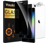Vauki 2 Pezzi Privacy Vetro Temperato per iPhone 8/iPhone SE 2020/iPhone 7/SE 2022 con 2 Protezione Fotocamera,Pellicola Protettiva Anti-Spy,Durezza 9H,Anti-Graffio,Senza Bolle,Anti-Spia Pellicola