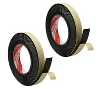 Vauki 2 rotoli di nastro in feltro autoadesivo, 20 mm, nero, antiscivolo, protezione per pavimenti duri da graffi, isolamento acustico e stabilizzazione per mobili e oggetti (5 m, nero)