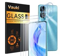 Vauki 3 Pezzi Vetro Temperato per Honor 90 Lite 5G con 3 Fotocamera Pellicola Protettiva,Durezza 9H,Anti-Graffio,Senza Bolle,Ultra HD Schermo Pellicola Compatibile con Honor 90 Lite 5G
