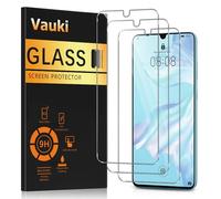 Vauki 3 Pezzi Vetro Temperato per Huawei P30 6,1" Pellicola Prottetiva Anti Graffio, Durezza 9H,Ultra Resistente,Ultra Trasparente,Senza Bolle,Protezione Schermo,Clear