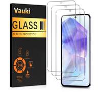Vauki 3 Pezzi Vetro Temperato per Samsung Galaxy A55 5G / A35 5G 6,5" Pellicola Prottetiva Anti Graffio, Durezza 9H,Ultra Resistente,Ultra Trasparente,Senza Bolle,Protezione Schermo,Clear