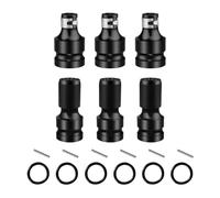 Vauki 6 pezzi adattatore per avvitatore a percussione, adattatore per bussola, adattatore 1/2 su 1/4 pollici ad alta durezza, accessori per avvitatore a percussione di alta qualità
