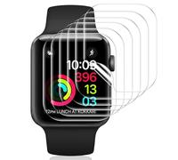 Vauki 6 Pezzi Pellicola Protettiva Compatibile con Apple Watch Series 3/2/1 38mm, Morbido Trasparente HD TPU Proteggi Schermo Ultra Sottile Senza Bolle, Anti-Scratch, Touch Sensibile
