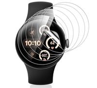 Vauki 6 Pezzi Pellicola Protettiva Compatibile con Google Pixel Watch 3/2/1 41mm, Morbido Trasparente HD TPU Proteggi Schermo Ultra Sottile Senza Bolle, Anti-Scratch, Touch Sensibile