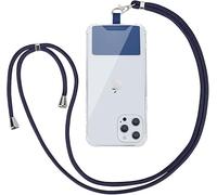 Vauki Cordino per Cellulare Telefono Universale Tracolla Regolabile Collana Collo Nylon Catena Laccio per Cellulare e Patch Telefono per Maggior Parte Smartphone IPhone Samsung Huawei Xiaomi, Blu 02