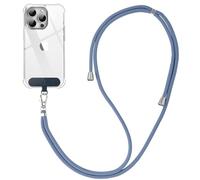 Vauki Cordino per Cellulare Telefono Universale Tracolla Regolabile Collana Collo Nylon Catena Laccio per Cellulare e Patch Telefono per Maggior Parte Smartphone IPhone Samsung Huawei Xiaomi, Blu 1