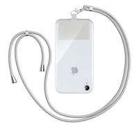 Vauki Cordino per Telefono Universale Tracolla per Cellulare Regolabile Collana Nylon Catena per Cellulare e Patch Telefono per Maggior Parte Smartphone IPhone Samsung Huawei Xiaomi, Grigio