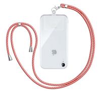 Vauki Cordino per Telefono Universale Tracolla per Cellulare Regolabile Collana Nylon Catena per Cellulare e Patch Telefono per Maggior Parte Smartphone IPhone Samsung Huawei Xiaomi, Rosso
