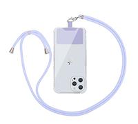 Vauki Cordino per Telefono Universale Tracolla per Cellulare Regolabile Collana Nylon Catena per Cellulare e Patch Telefono per Maggior Parte Smartphone iPhone Samsung Huawei Xiaomi, Viola 1