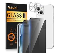 Vauki Opaca Pellicola Privacy per iPhone 15 con Protezione Fotocamera,Anti Spy Vetro Temperato Opaco Durezza 9H HD Anti-riflesso Anti-impronta Anti-Spia Vetrino Protettiva Schermo,2 + 2 Pezzi