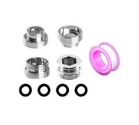 Vauki Set di 4 adattatori per rubinetto in alluminio con nastro filettato in PTFE, adatto per adattatore Gardena, adattatore M16-M22/M18-M22/M20-M22/M22-M22, per Perlator M16/M18 e regolatore di getto